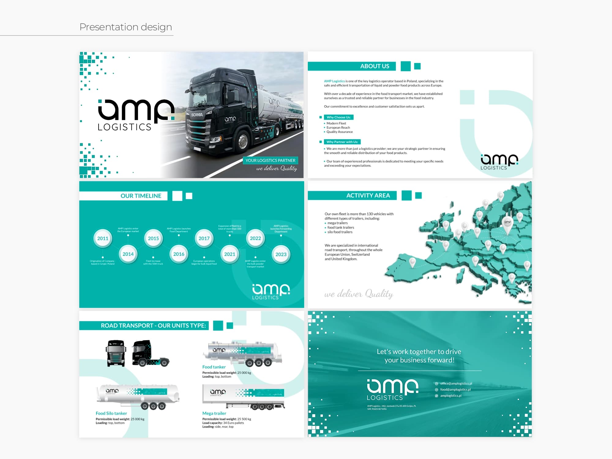 AMP – identyfikacja wizualna firmy logistycznej