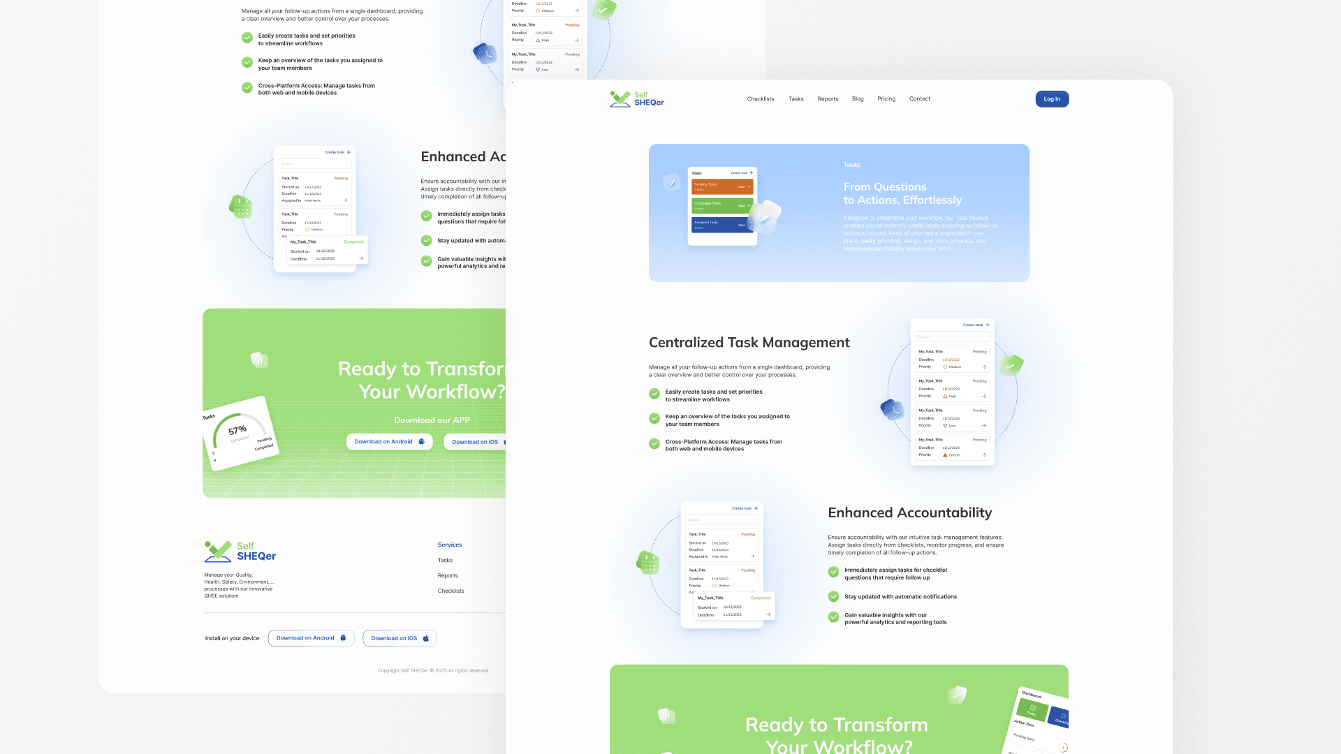 Projekt UX/UI i wdrożenie strony internetowej dla platformy SaaS Self SHEQer