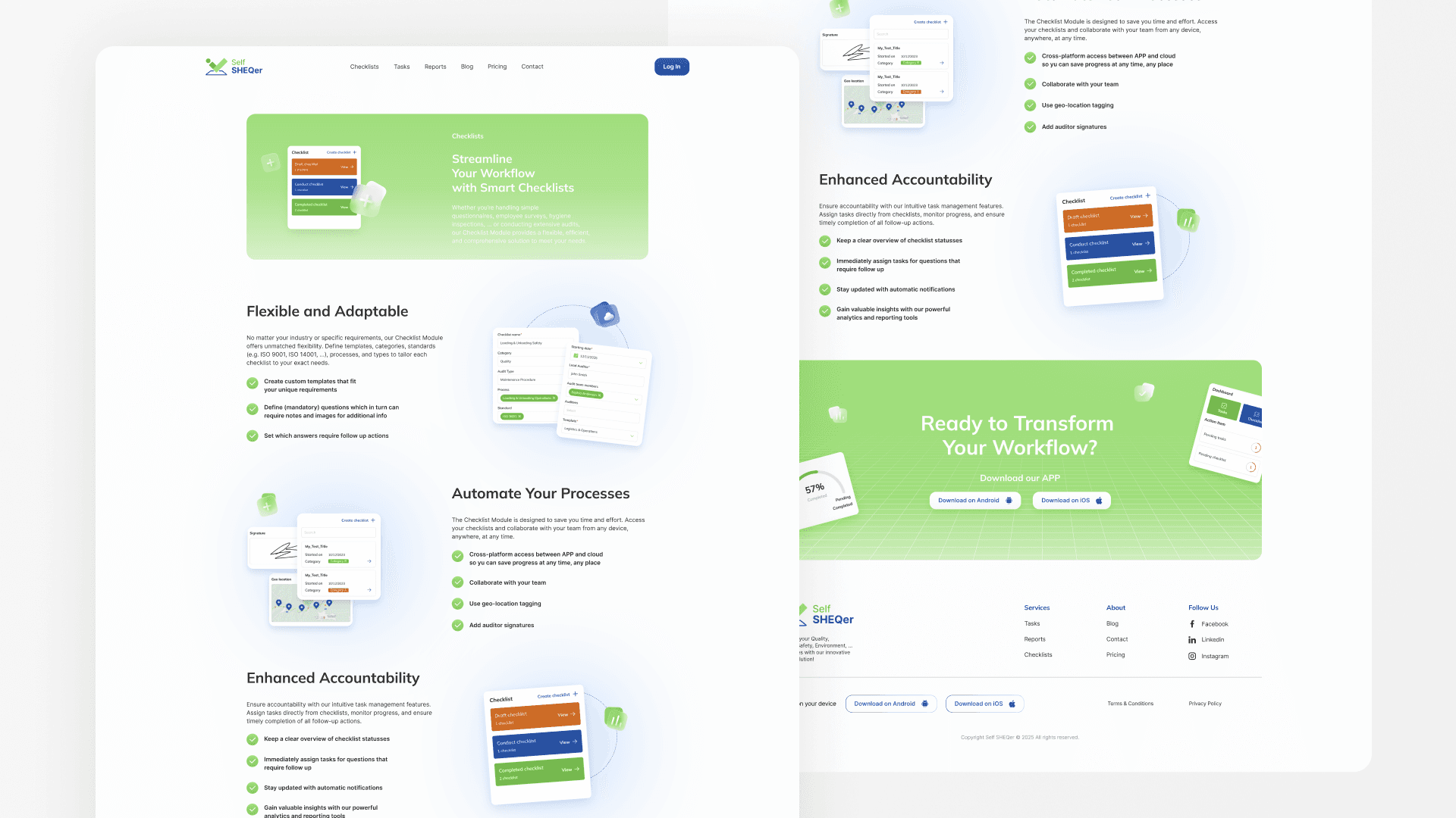 Projekt UX/UI i wdrożenie strony internetowej dla platformy SaaS Self SHEQer